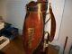 Vintage Wilson Staff Faux Brown Leather Golf Cart Bag 15 Way Divider Made In Usa
