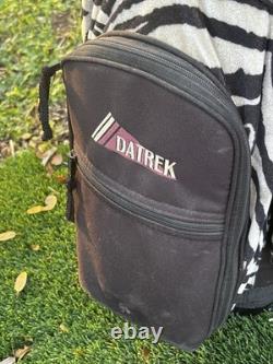 Vtg Datrek Golf Cart Bag Faux Fur Zebra Pattern 5 Way Divider Pockets Rare Style