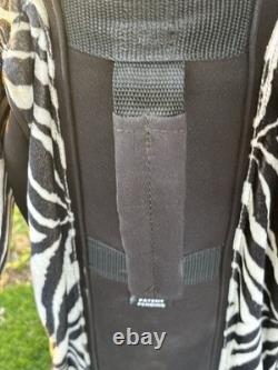 Vtg Datrek Golf Cart Bag Faux Fur Zebra Pattern 5 Way Divider Pockets Rare Style