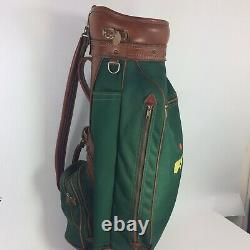 Vtg Masters Tournament Hot Z Golf Club Bag with Rain Hood Canvas Leather USA Made