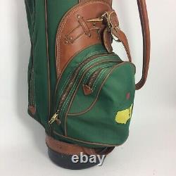 Vtg Masters Tournament Hot Z Golf Club Bag with Rain Hood Canvas Leather USA Made