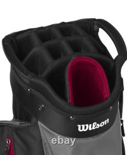 Wilson Feather 2025 Black Grey Red Cart Golf Bag