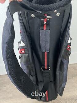 Wilson Staff EXO Golf Cart Bag, 14-Way Top & 7 Pockets Black/Red Slightly Used