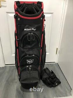 Wilson Staff Nexus Cart Bag With Strap And Headcover Black Red White Grey