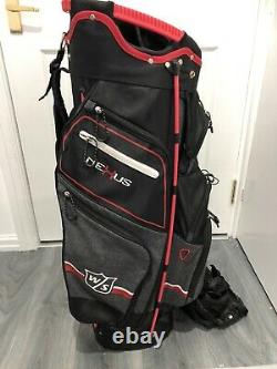 Wilson Staff Nexus Cart Bag With Strap And Headcover Black Red White Grey