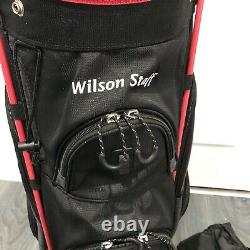 Wilson Staff Nexus Cart Bag With Strap And Headcover Black Red White Grey