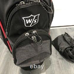 Wilson Staff Nexus Cart Bag With Strap And Headcover Black Red White Grey