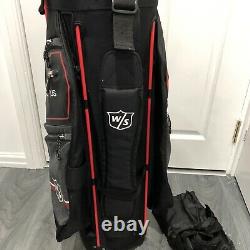 Wilson Staff Nexus Cart Bag With Strap And Headcover Black Red White Grey