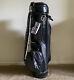 Wilson Staff Vintage Black Leather Cart Carry Golf Club Bag With Strap Brand New