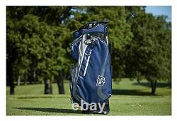 Wilson Staff Xtra Full-Size Golf Cart Bag, 14-Way Top & 7 Pockets Navy & Gray