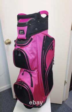 Women's Golf Cart Bag 14 Way Divider Naples Bay CMAX Lightweight Black Pink