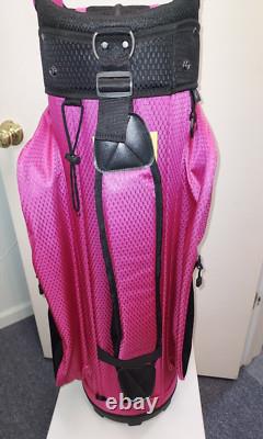 Women's Golf Cart Bag 14 Way Divider Naples Bay CMAX Lightweight Black Pink