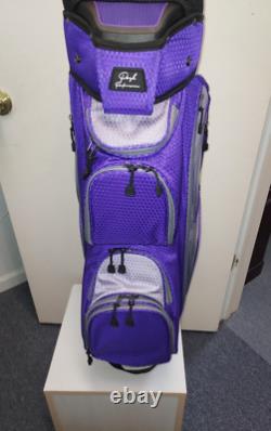 Women's Golf Cart Bag 14 Way Divider Naples Bay CMAX Lightweight Purple Silver