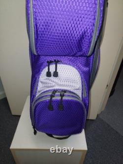 Women's Golf Cart Bag 14 Way Divider Naples Bay CMAX Lightweight Purple Silver