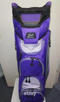 Women's Golf Cart Bag 14 Way Divider Naples Bay CMAX Lightweight Purple Silver