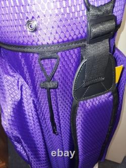 Women's Golf Cart Bag 14 Way Divider Naples Bay CMAX Lightweight Purple Silver