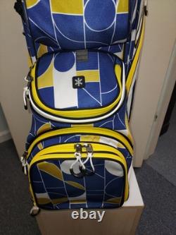 Womens Golf Cart Bag 14 Way Divider Naples Bay Lightweight Blue Yellow Geometric