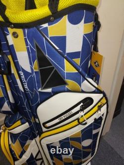Womens Golf Cart Bag 14 Way Divider Naples Bay Lightweight Blue Yellow Geometric