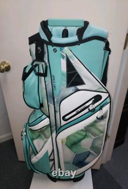 Womens Golf Cart Bag 14 Way Dividers Naples Bay Lightweight Aqua Blue Splash