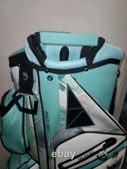 Womens Golf Cart Bag 14 Way Dividers Naples Bay Lightweight Aqua Blue Splash