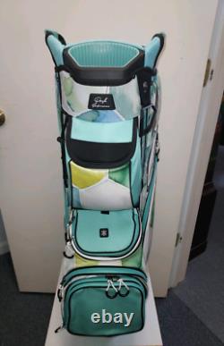 Womens Golf Cart Bag 14 Way Dividers Naples Bay Lightweight Aqua Blue Splash