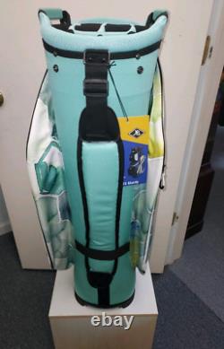 Womens Golf Cart Bag 14 Way Dividers Naples Bay Lightweight Aqua Blue Splash