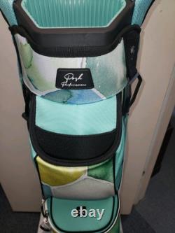 Womens Golf Cart Bag 14 Way Dividers Naples Bay Lightweight Aqua Blue Splash