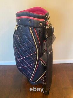 XXIO Ladies Cart Bag Blue Pink 5-Way Divide Single Strap Golf Bag