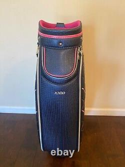 XXIO Ladies Cart Bag Blue Pink 5-Way Divide Single Strap Golf Bag