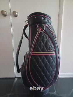 XXIO Ladies Lightweight Black & Pink Trim Caddy Golf Bag 5-Way