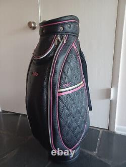 XXIO Ladies Lightweight Black & Pink Trim Caddy Golf Bag 5-Way