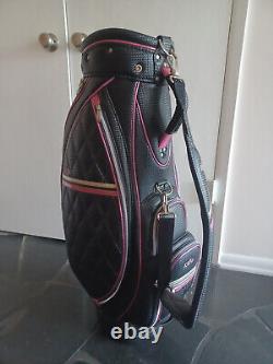 XXIO Ladies Lightweight Black & Pink Trim Caddy Golf Bag 5-Way