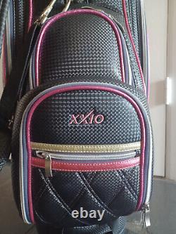 XXIO Ladies Lightweight Black & Pink Trim Caddy Golf Bag 5-Way