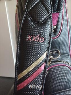 XXIO Ladies Lightweight Black & Pink Trim Caddy Golf Bag 5-Way